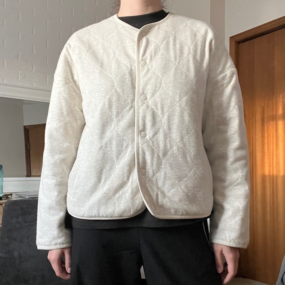 Women's White Quilted Jacket